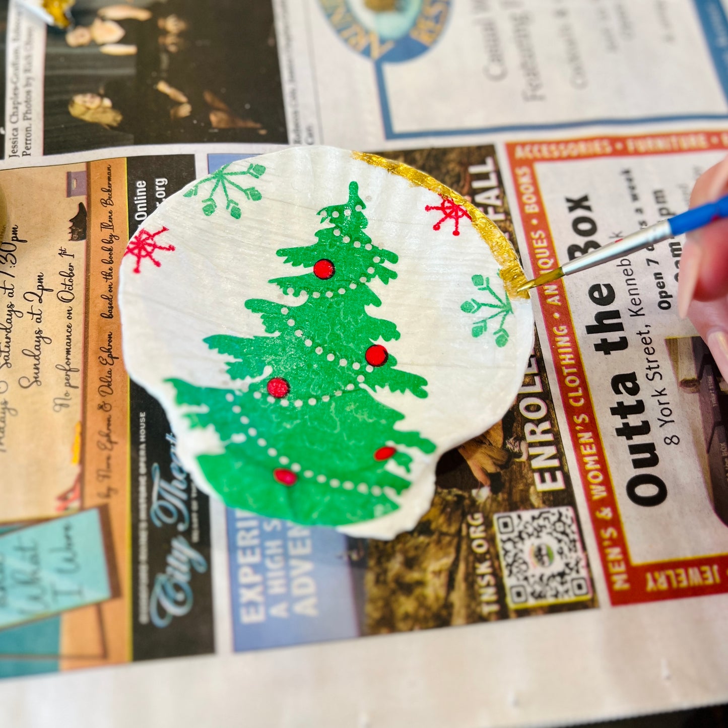 Prelude Shell Decoupage Class at Alisson's Restaurant