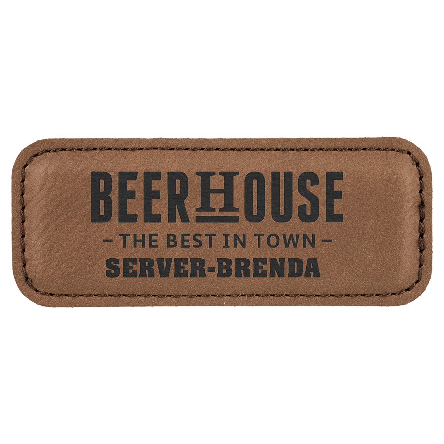 Leatherette Customized Name Tags / Badges