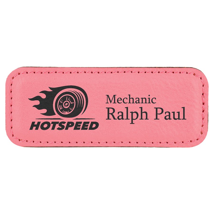 Leatherette Customized Name Tags / Badges
