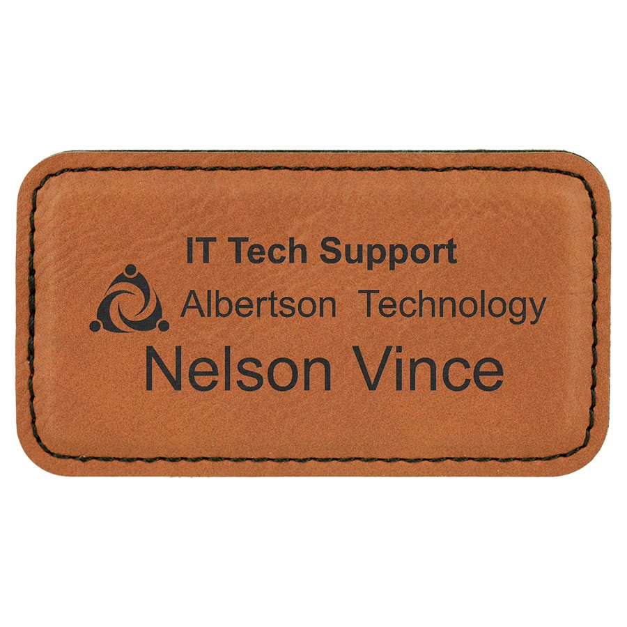 Leatherette Customized Name Tags / Badges