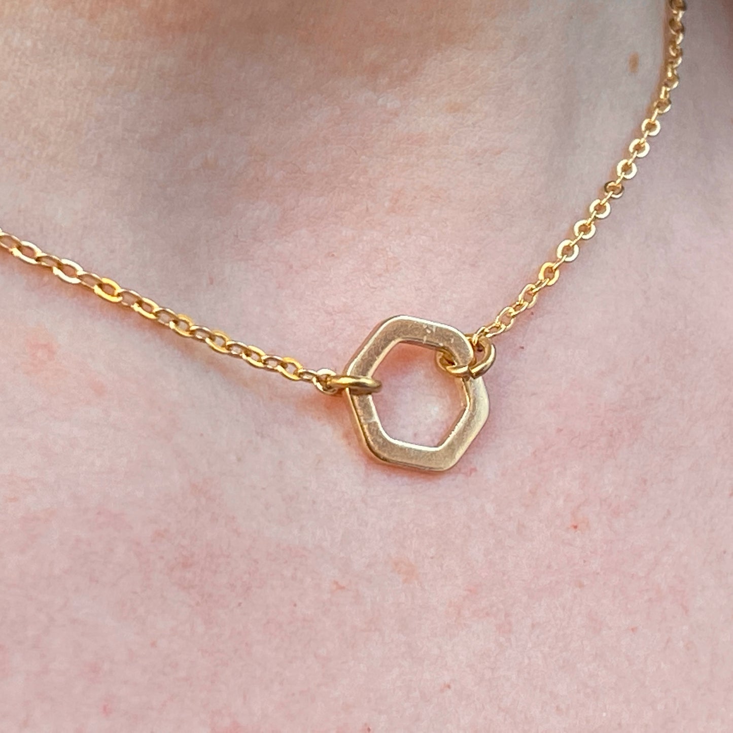 GeoMetricGem - Hexagon Necklace