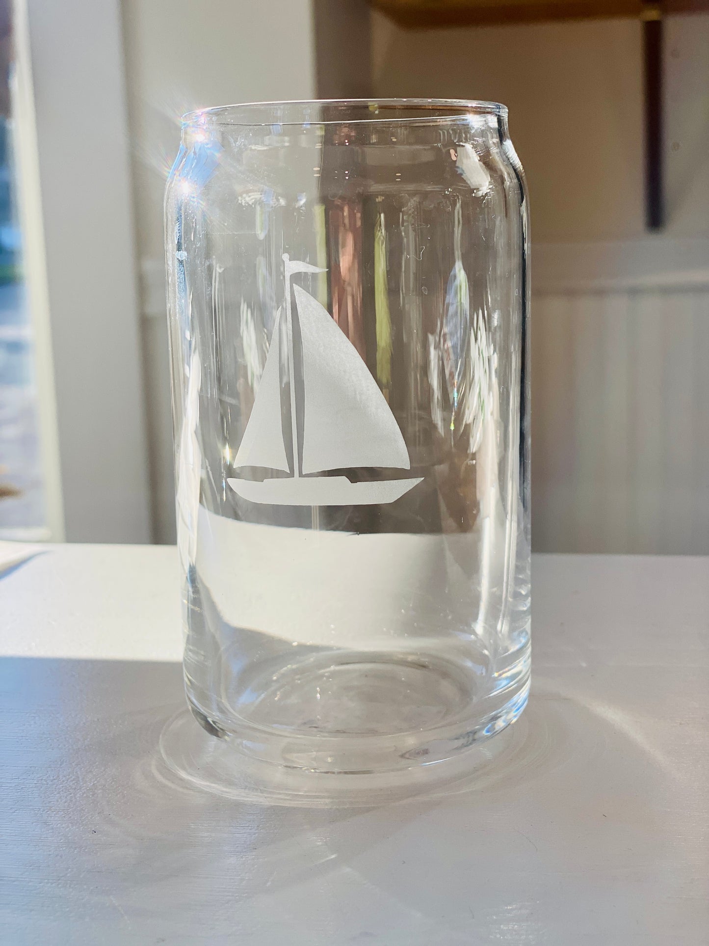 Reclaimed Maine - Etched Beer Glass