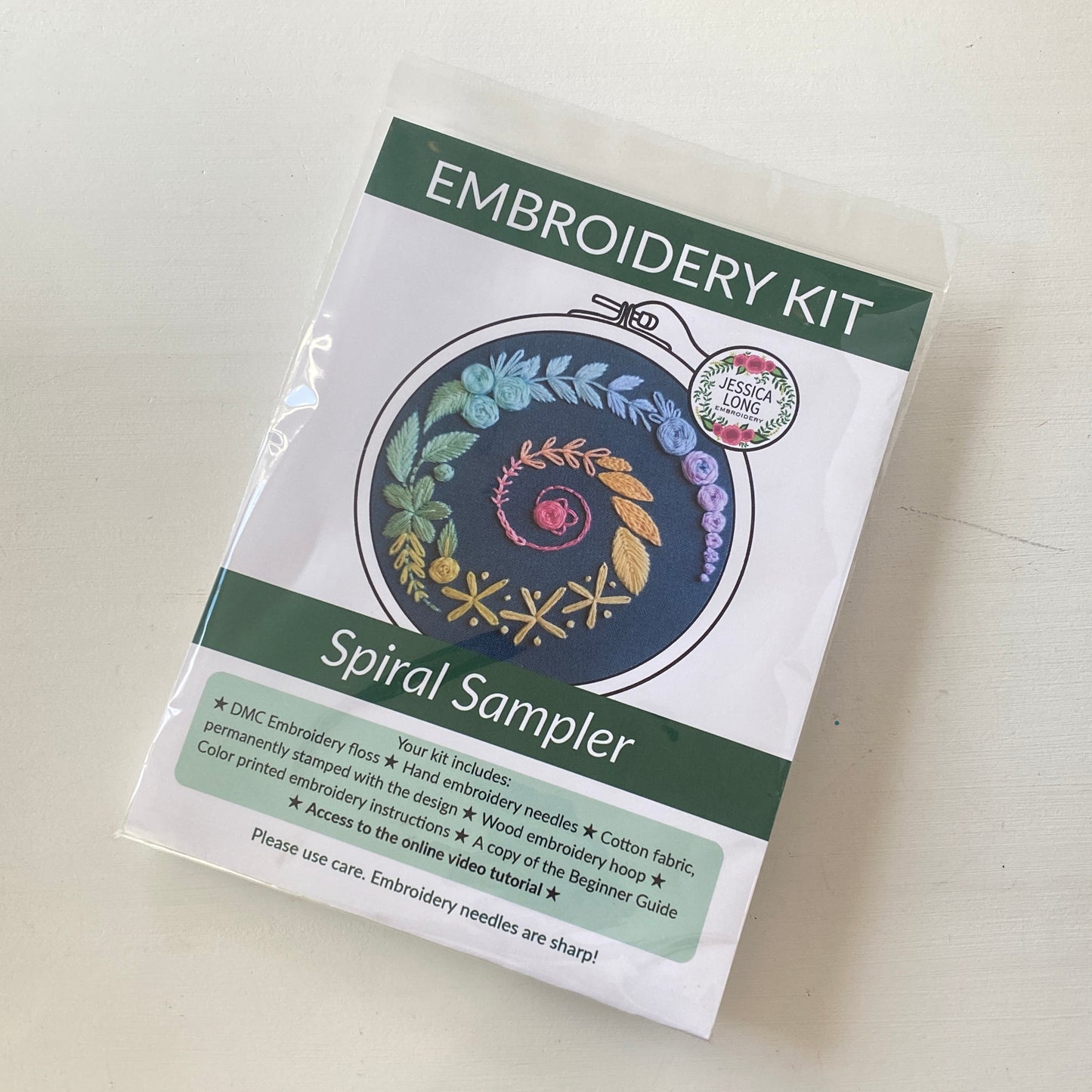 Jessica Long Embroidery - Spiral Sampler