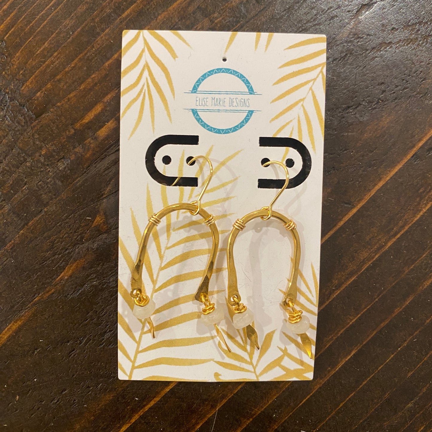 Elise Marie Designs - Short Birthstone Arch Earring