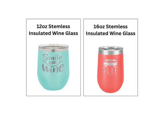 Customization - Insulated Stemless Wine Glass