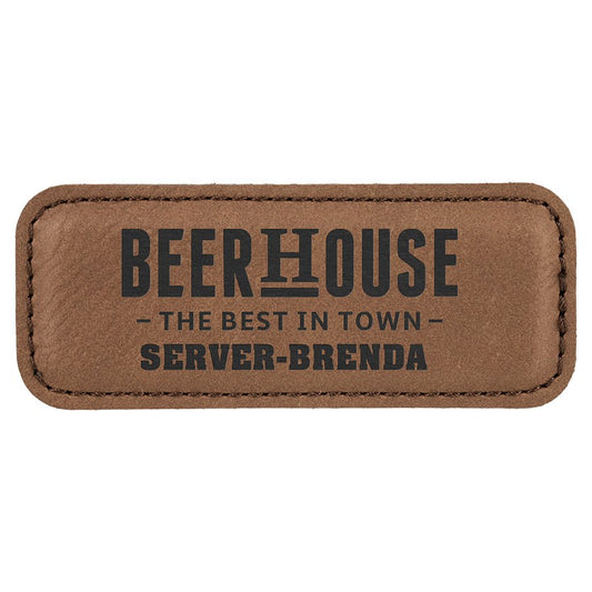 Leatherette Customized Name Tags / Badges