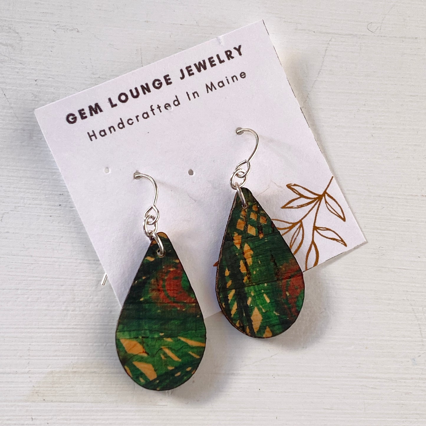 Gem Lounge Jewelry - Cork Teardrop Earrings