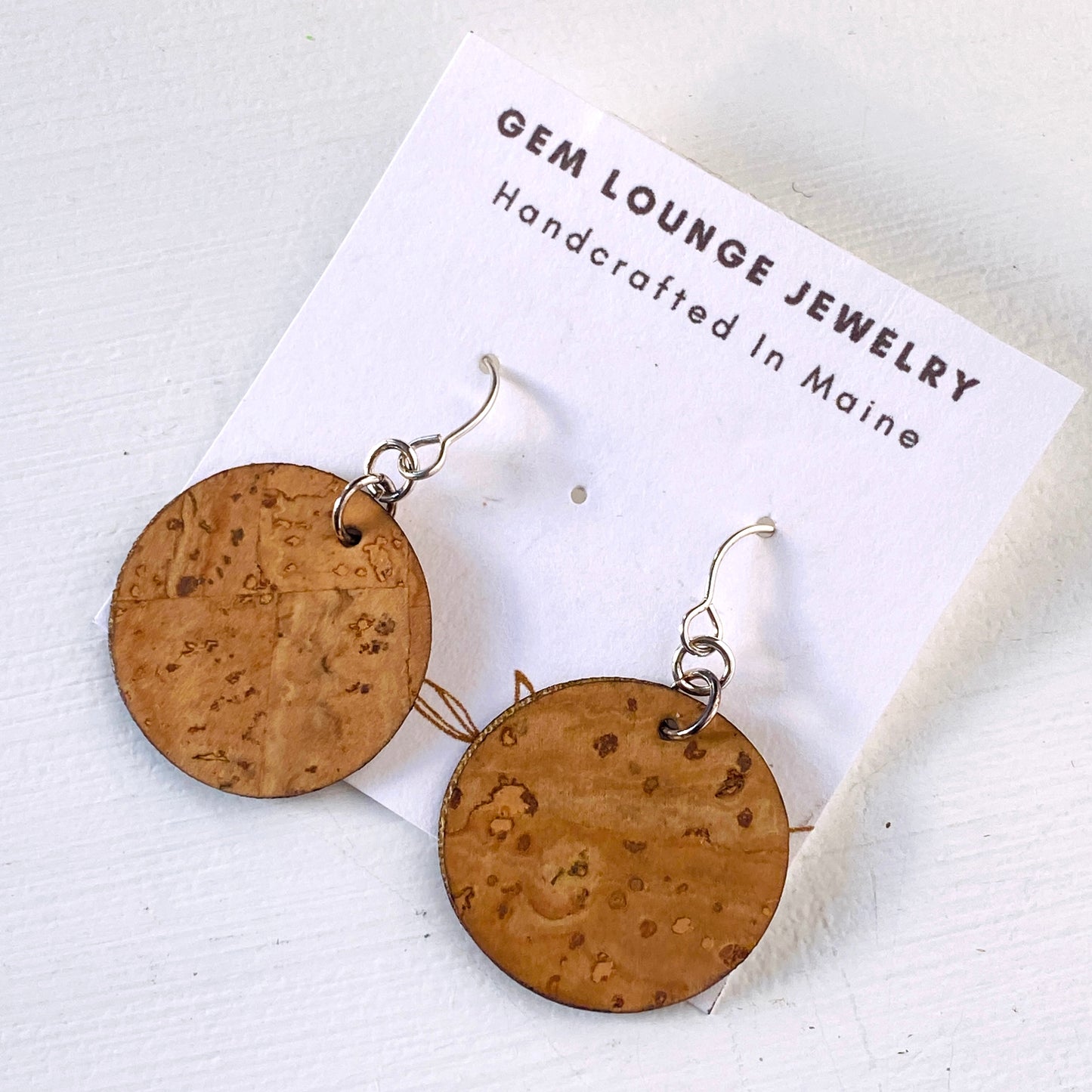 Gem Lounge Jewelry - Cork Circle Earrings