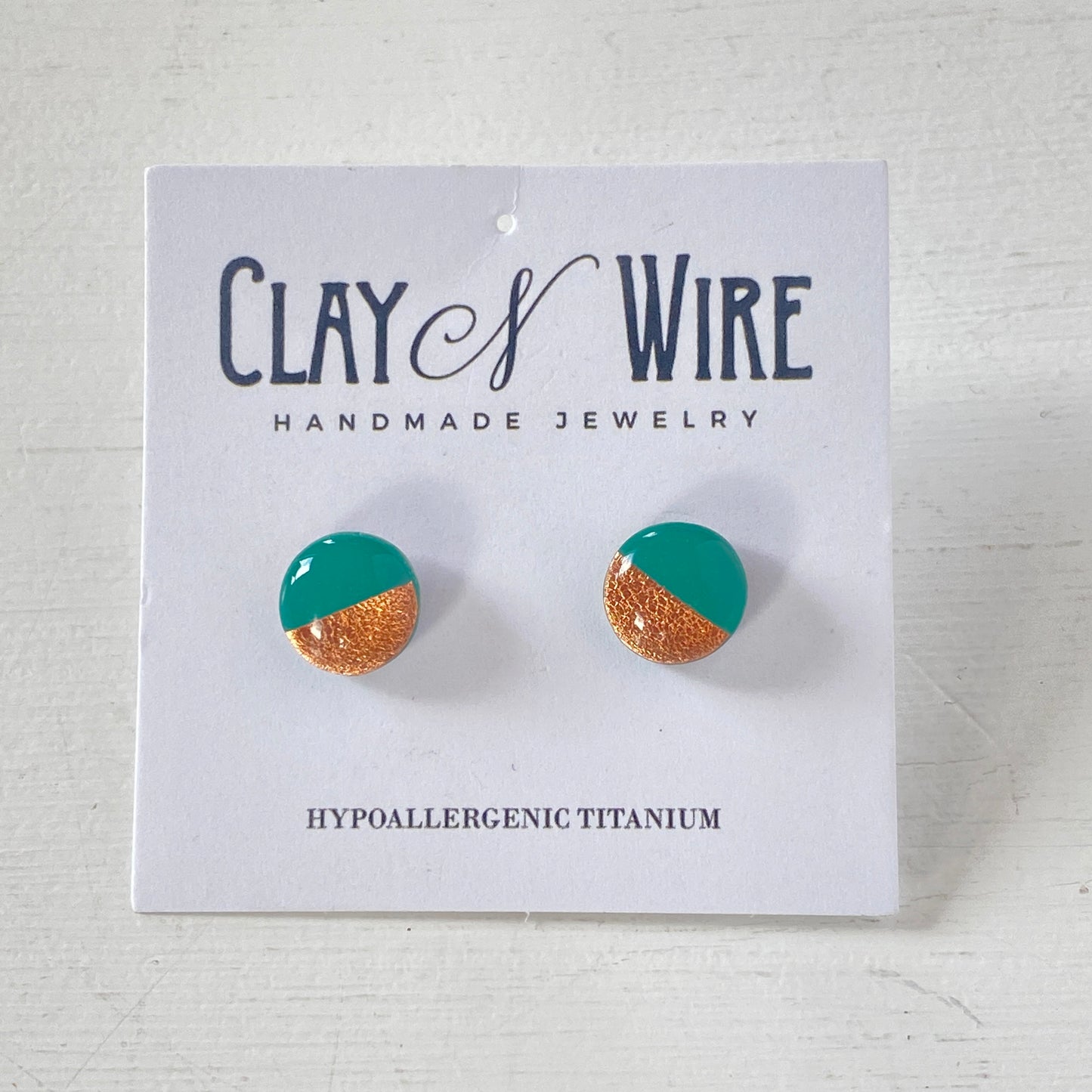 Clay N Wire - Circle Studs