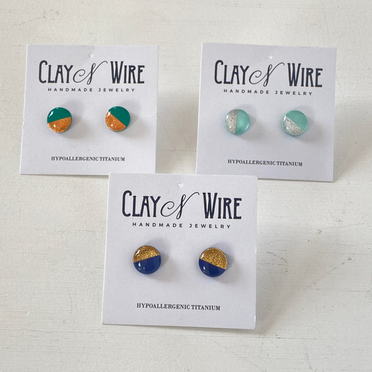 Clay N Wire - Circle Studs