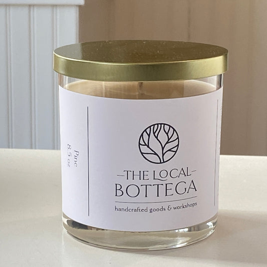 Local Bottega - Hand Poured Candles in 8.5oz Glass Vessels with Gold Lid