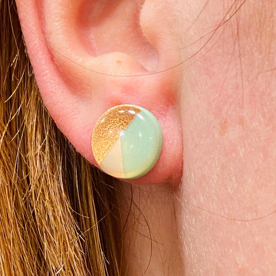 Clay N Wire - Geometric Stud Earrings