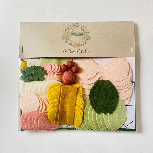 Heartgrooves Handmade - Felt Flower Craft Kit | Blush Forest