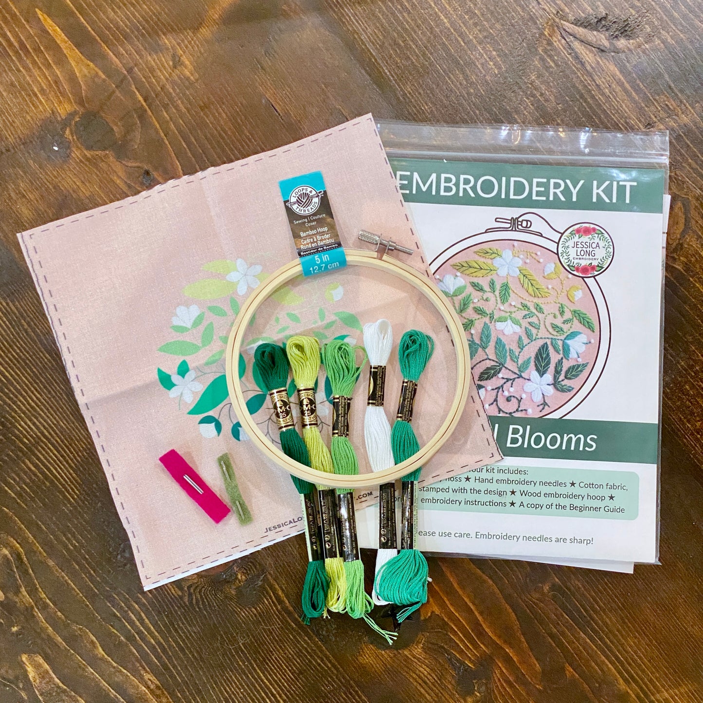 Jessica Long Embroidery - Summer Hummingbird Embroidery Kit