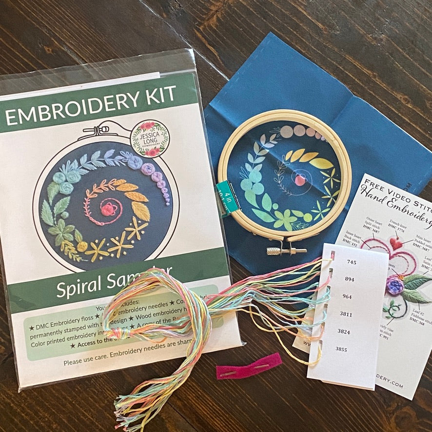 Jessica Long Embroidery - Spiral Sampler