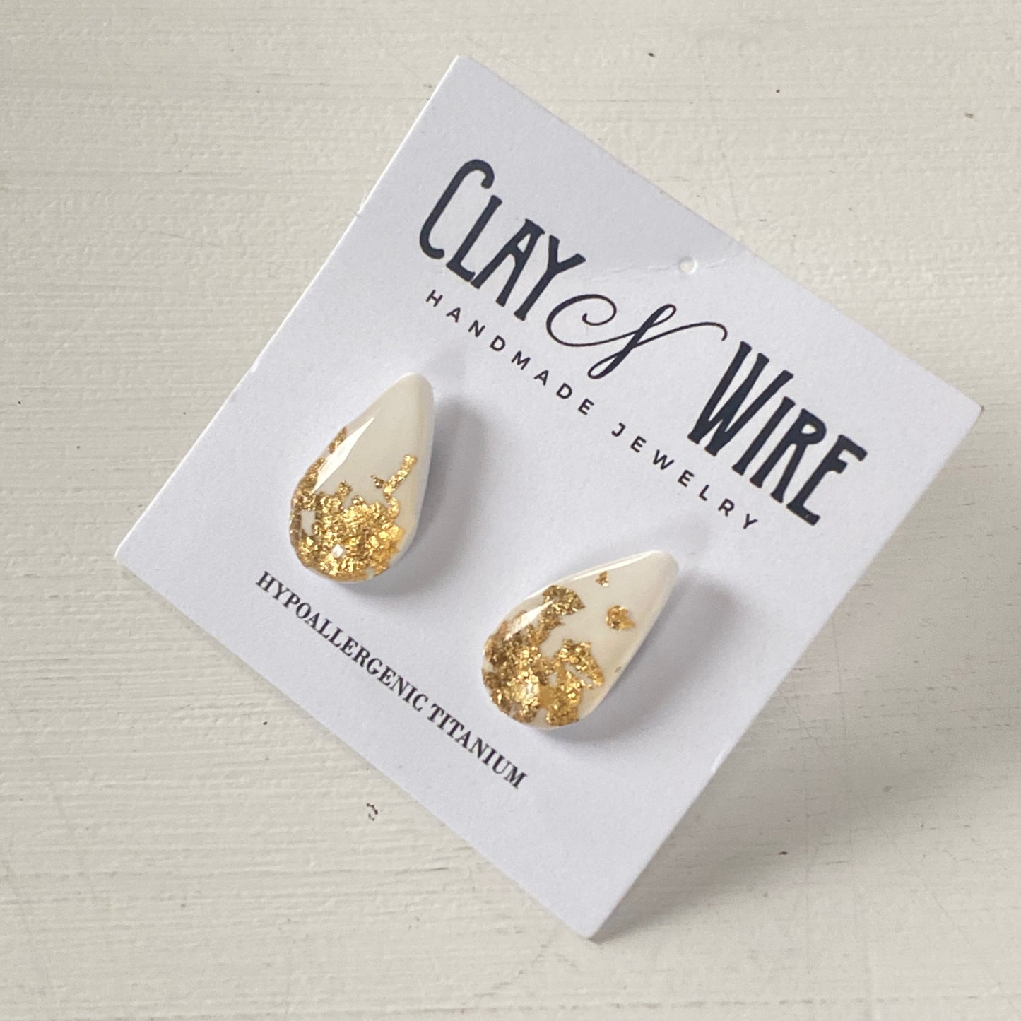 Clay N Wire - Teardrop Studs