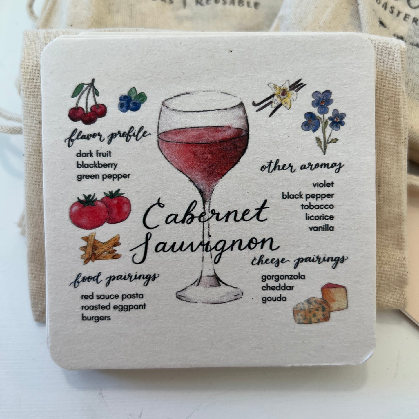 BrodieBee - Wine Coaster Set